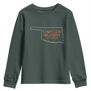 Choctaw Oklahoma OK Map Established 1834 Youth Sweatshirt