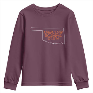 Choctaw Oklahoma OK Map Established 1834 Youth Sweatshirt