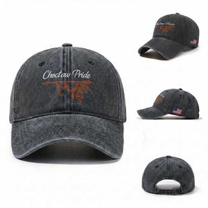 Choctaw Oklahoma OK Pride Native American Washed Cotton Baseball Cap