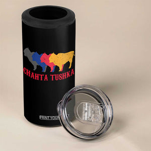 Choctaw Native American Chahta Tushka 4 in 1 Can Cooler Tumbler