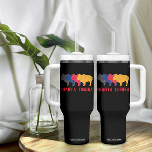 Choctaw Native American Chahta Tushka Tumbler With Handle