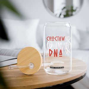 Choctaw Native American DNA Roots Indian Pride Glass Can