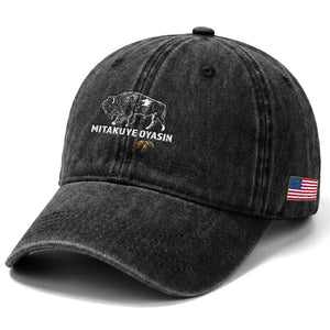 Lakota Tribe Teton Sioux Nation Native American Pride Washed Cotton Baseball Cap