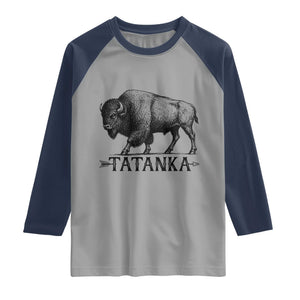 Tatanka Lakota Buffalo Bison Native American West Wildlife Raglan Shirt