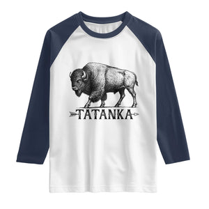 Tatanka Lakota Buffalo Bison Native American West Wildlife Raglan Shirt