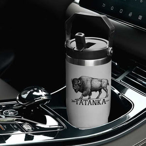Tatanka Lakota Buffalo Bison Native American West Wildlife Flip Straw Tumbler