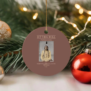 Sitting Bull Lakota Sioux Chief American Indian History Ceramic Ornament