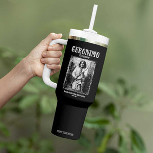 Geronimo Apache Leader American Indian History Tumbler With Handle