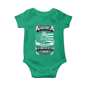 Apache Tribe Native American Indian Pride Baby Onesie I Was Not Born In America