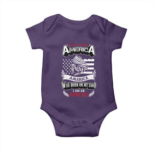 Apache Tribe Native American Indian Pride Baby Onesie I Was Not Born In America
