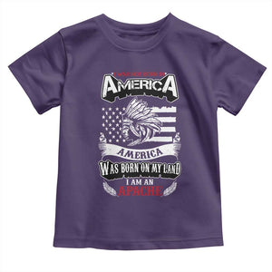 Apache Tribe Native American Indian Pride Toddler T Shirt I Was Not Born In America