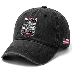 Apache Tribe Native American Indian Pride Washed Cotton Baseball Cap I Was Not Born In America