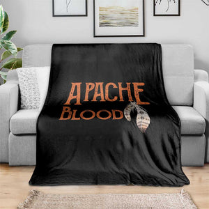 Apache Blood Roots for Proud Native American Peoples Throw Blanket