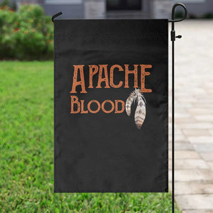 Apache Blood Roots for Proud Native American Peoples Garden Flag