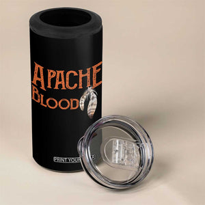 Apache Blood Roots for Proud Native American Peoples 4 in 1 Can Cooler Tumbler