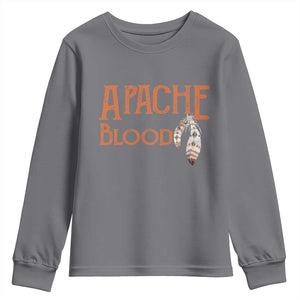 Apache Blood Roots for Proud Native American Peoples Youth Sweatshirt