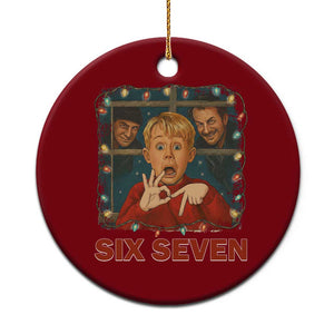 67 Six Seven Christmas Meme Ceramic Ornament Funny Family Xmas Movie TS14 1pc Red Print Your Wear