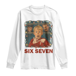 67 Six Seven Christmas Meme Long Sleeve Shirt Funny Family Xmas Movie TS14 White Print Your Wear