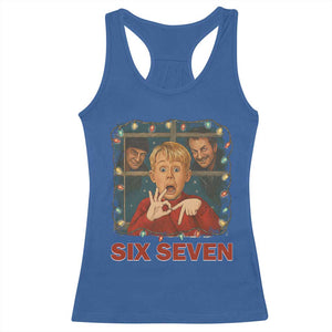 67 Six Seven Christmas Meme Racerback Tank Top Funny Family Xmas Movie TS14 Royal Blue Print Your Wear