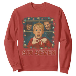 67 Six Seven Christmas Meme Sweatshirt Funny Family Xmas Movie TS14 Red Print Your Wear