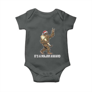 Leg Lamp Christmas Baby Onesie Funny Bigfoot Fra Gee Leh Xmas TS14 Dark Heather Print Your Wear