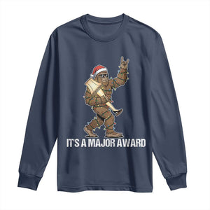 Leg Lamp Christmas Long Sleeve Shirt Funny Bigfoot Fra Gee Leh Xmas TS14 Navy Print Your Wear