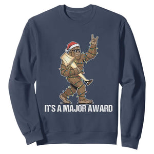 Leg Lamp Christmas Sweatshirt Funny Bigfoot Fra Gee Leh Xmas TS14 Navy Print Your Wear