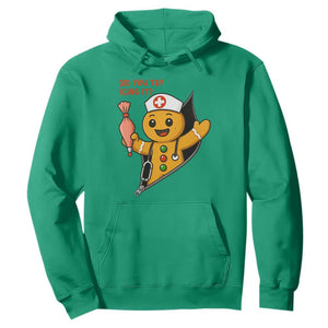 Funny ICU Nurse Christmas Hoodie Gingerbread Did You Try Icing It TS14 Irish Green Print Your Wear