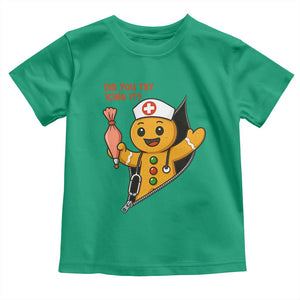 Funny ICU Nurse Christmas Toddler T Shirt Gingerbread Did You Try Icing It TS14 Irish Green Print Your Wear