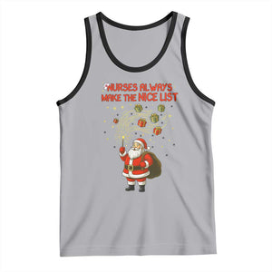 Funny Nurse Christmas Tank Top Nurses Always Make The Nice List TS14 Athletic Heather Black Print Your Wear