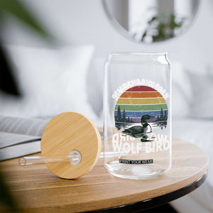 Stupid Canadian Wolf Bird Glass Can Sarcastic Animal Meme TS14 Print Your Wear