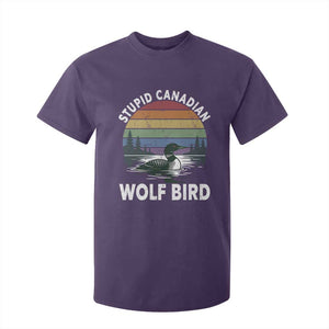 Stupid Canadian Wolf Bird T Shirt For Kid Sarcastic Animal Meme TS14 Purple Print Your Wear