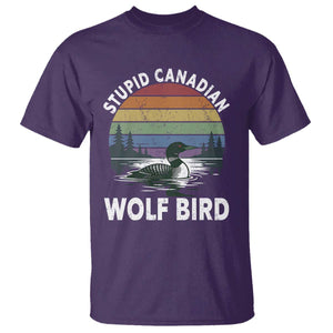 Stupid Canadian Wolf Bird T Shirt Sarcastic Animal Meme TS14 Purple Print Your Wear