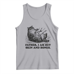 Funny Cat Dad Cat Lover Tank Top Father I Am But Skin and Bones TS14 Athletic Heather Print Your Wear