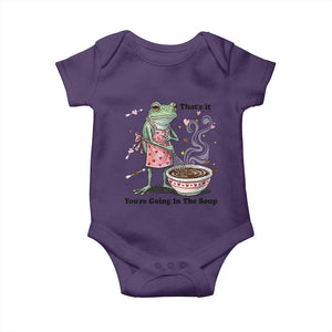 Funny Frog Valentine Meme Baby Onesie That Is It You Are Going In The Soup TS14 Purple Print Your Wear