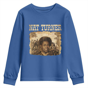 Nat Turner Youth Sweatshirt Black History African American TS14 Royal Blue Print Your Wear