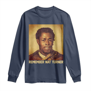 Nat Turner Long Sleeve Shirt Black History Month TS14 Navy Print Your Wear