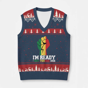 Nat Turner Quote V-Neck Knit Sweater Vest Black History African American TS14 Navy Red Print Your Wear
