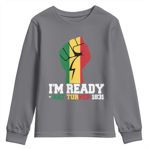 Nat Turner Quote Youth Sweatshirt Black History African American TS14 Charcoal Print Your Wear