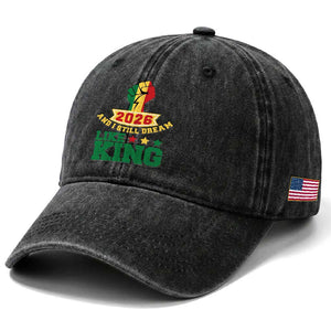 MLK Day Washed Cotton Baseball Cap 2026 And I Still Dream Like King TS14 Print Your Wear