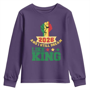 MLK Day Youth Sweatshirt 2026 And I Still Dream Like King TS14 Purple Print Your Wear