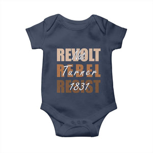 Nat Turner Quote Baby Onesie Black History Month TS14 Navy Print Your Wear