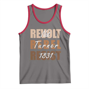 Nat Turner Quote Tank Top Black History Month TS14 Deep Heather Red Print Your Wear