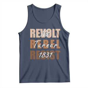 Nat Turner Quote Tank Top Black History Month TS14 Navy Print Your Wear