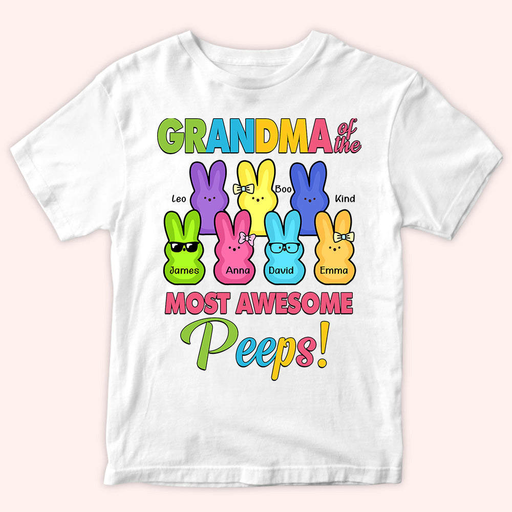 Easter Personalized Grandma Of The Most Awesome Peeps T Shirt CTM Custom - Printyourwear