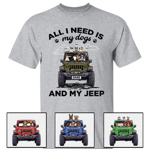 Jeep Girl Personalized Shirt All I Need Is My Dogs and My Jeep CTM00 Hoodie Youth Custom - Printyourwear