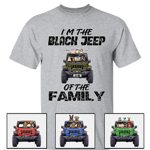 Custom Jeep Shirts, I'm The Black Jeep Of The Family Jeep Dog Jeep Cat Apparel CTM00 Hoodie Youth Custom - Printyourwear