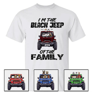 Custom Jeep Shirts, I'm The Black Jeep Of The Family Jeep Dog Jeep Cat Apparel CTM00 Custom - Printyourwear