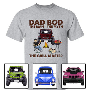 Custom JP Shirts, Dad Bod The Man The Myth The Grill Master Camping, JP Dad Apparel CTM Hoodie Youth Custom - Printyourwear