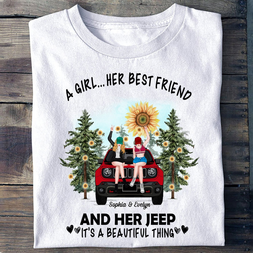 Custom Jeep Tee Shirts Besties Off road, Gift For Best Friends, Life Is Better With Bestie CTM Custom - Printyourwear